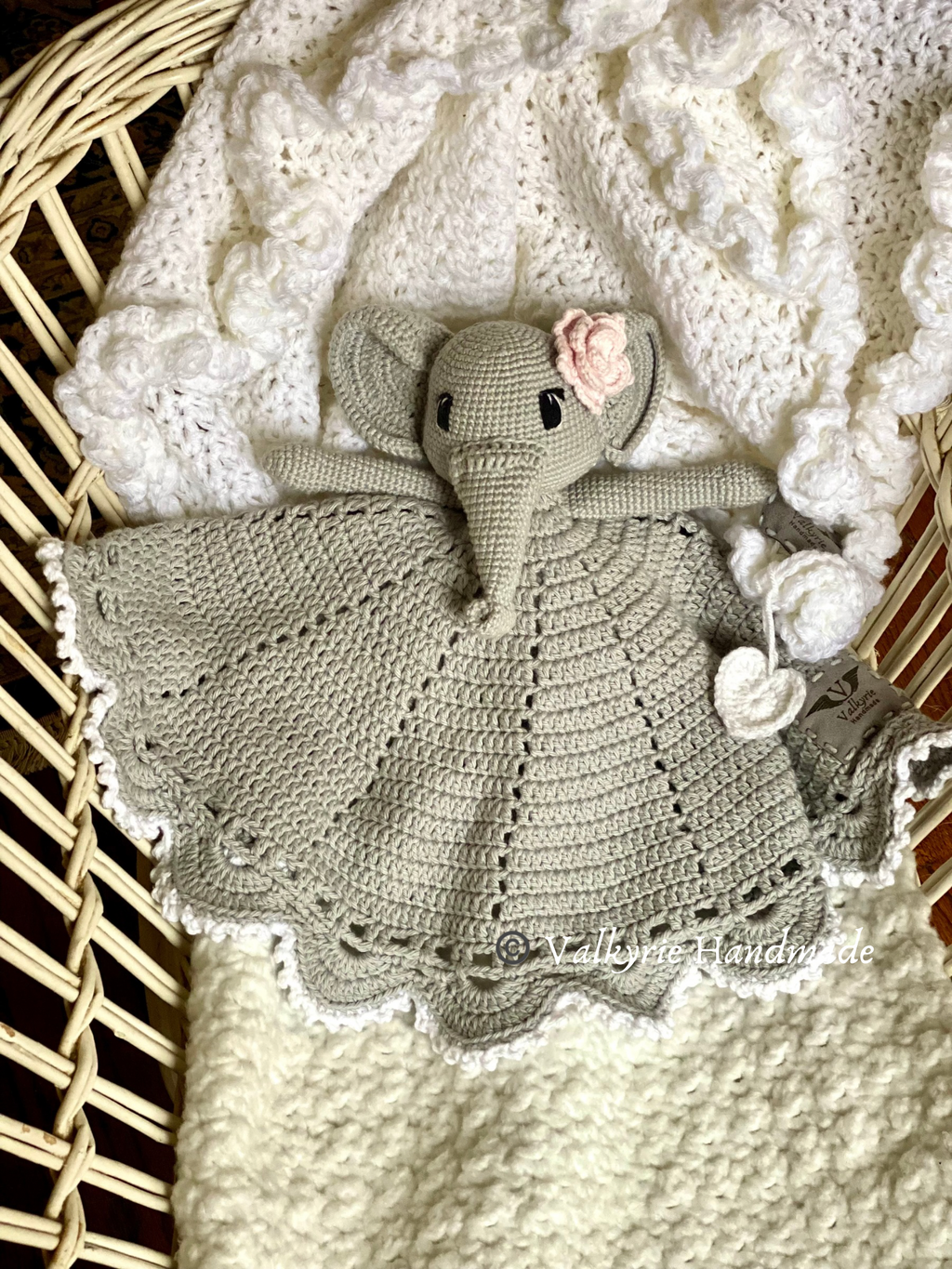 Heirloom Emma Elephant Lovey